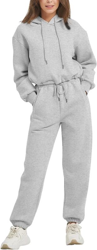 Photo 1 of SIZE LARGE Womens Sweatsuit Fleece 2 Piece Outfits Pullover Sweatshirt and Pant Joggers Set
