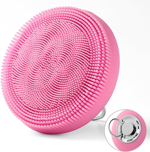 Photo 1 of Facial Cleansing Brush Face Scrubber for Women,Electric Sonic Vibrating Face Wash Brush Exfoliator,Deep Cleansing Skin Care, Rechargeable Waterproof Soft Silicone with Non-Slip Ring

