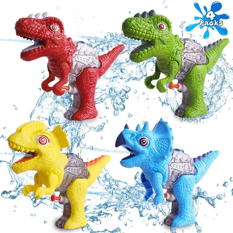 Photo 1 of Water Guns for Kids, Small Dinosaur Water Pistols, Water Blaster Soaker Summer Swimming Pool Beach Party Favor Toys, Water Fighting Games for Boys & Girls Toddlers in Swimming Pool Yard Lawn
