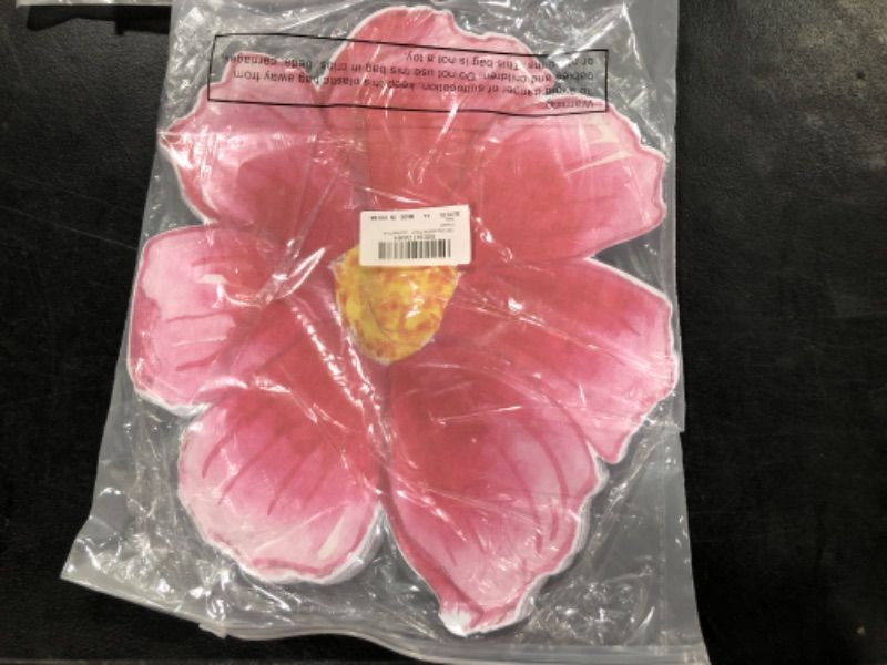 Photo 1 of 100 Pack Disposable Flower Shaped Paper Place Mats 13'' Spring Summer Flower Chargers Table Mat Pink Floral Paper Placemats for Wedding Bridal Baby Shower Party Decoration (Pink Flower)