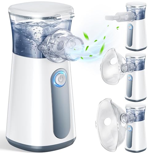 Photo 1 of Portable Nebulizer Machine for Adults and Kids:Handheld Mesh Nebulizer Steam Inhaler for Breathing Problem,Rechargeable Nebulizer for Travel Home Use
