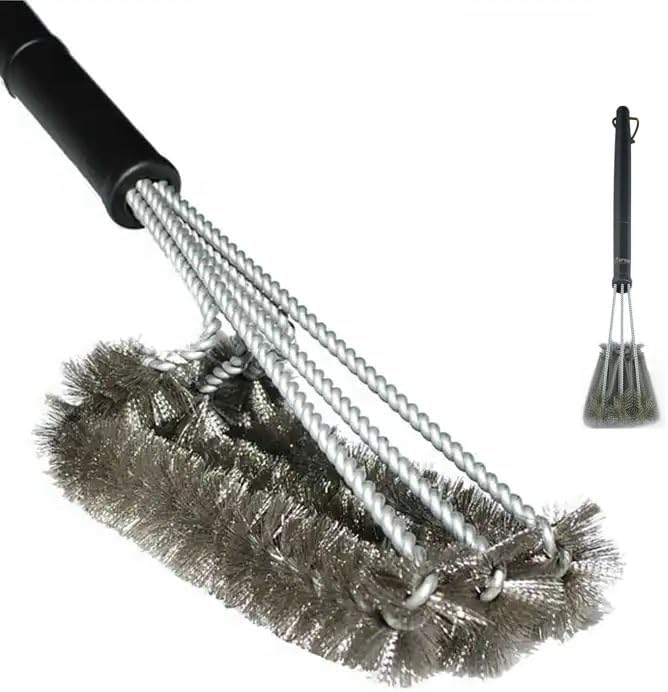 Photo 1 of Premium Quality Grill Brush for Barbecue Cleaning, 360° Rotatable Stainless Steel Wire Brush, BBQ and Burner Grill Cleaner, 