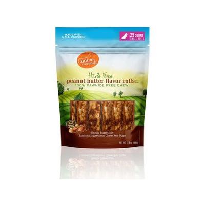 Photo 1 of Canine Naturals 2.5-in Mini Roll Natural Peanut Butter Dog Chew Treat, 17.5-oz Bag, 25 Count
