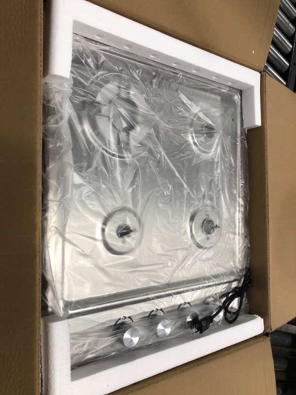 Photo 2 of 24?x20? Built in Gas Cooktop 4 Burners Stainless Steel Stove with NG/LPG Conversion Kit Thermocouple Protection and Easy to Clean (20Wx24L)
