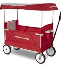 Photo 1 of Radio Flyer 3-in-1 EZ Fold Wagon with Canopy and Backyard Bouncer JR Wagon