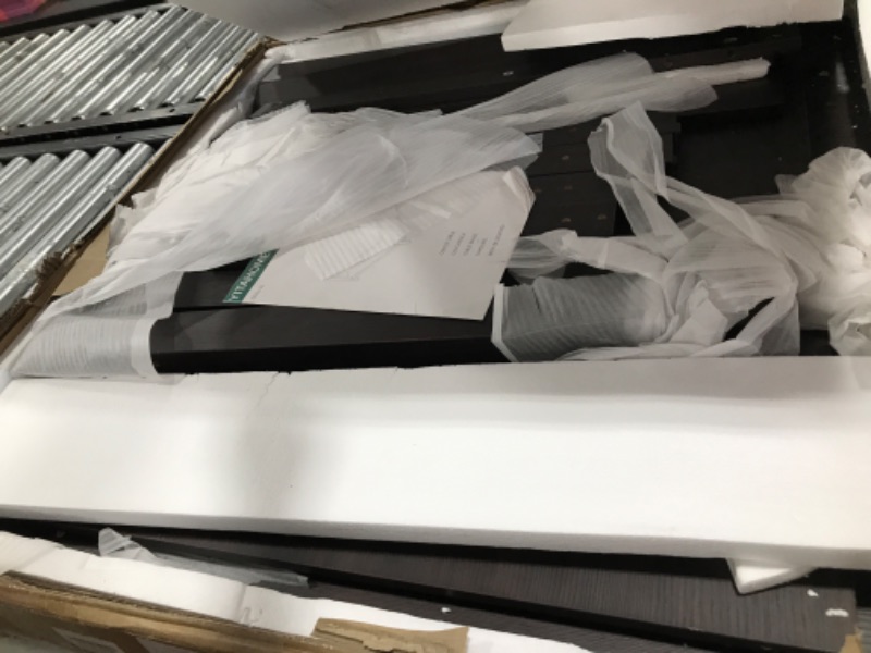 Photo 1 of YITAHOME 2-Tier Square Coffee Tables with Storage,Coffee Table for Living Room,Center Table Coffee Table for Home,Wood Living Room Table Industrial Small Farmhouse Cocktail Table, Espresso