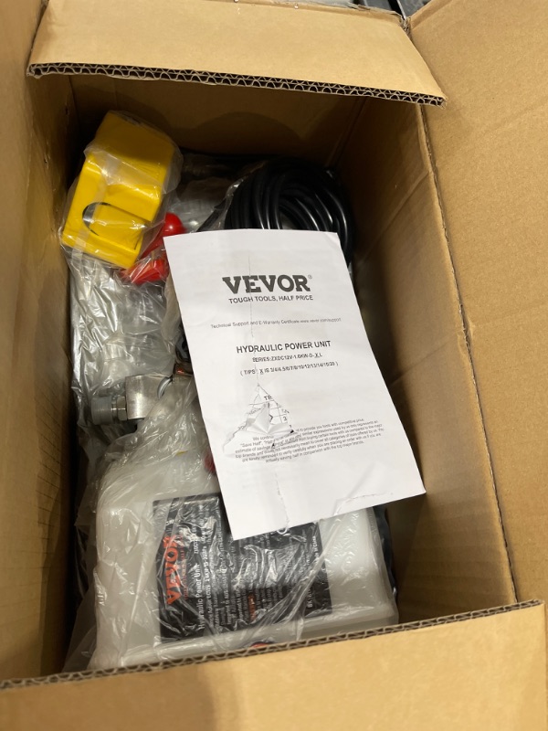 Photo 1 of Mophorn 4 Quart Hydraulic Pump for Dump Trailer Hydraulic Power Unit 12V Hydraulic Pump Single Acting Dump Truck Hydraulic Pump(Plastic, 4 Quart/Single Acting)