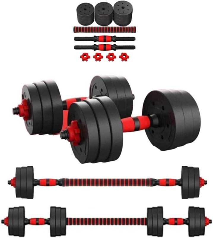 Photo 1 of PERPETUAL Dumbbells Barbell Set with Connecting Rod - Adjustable Dumbbells, Training Set for Men and Women. Body Workout Home Gym
