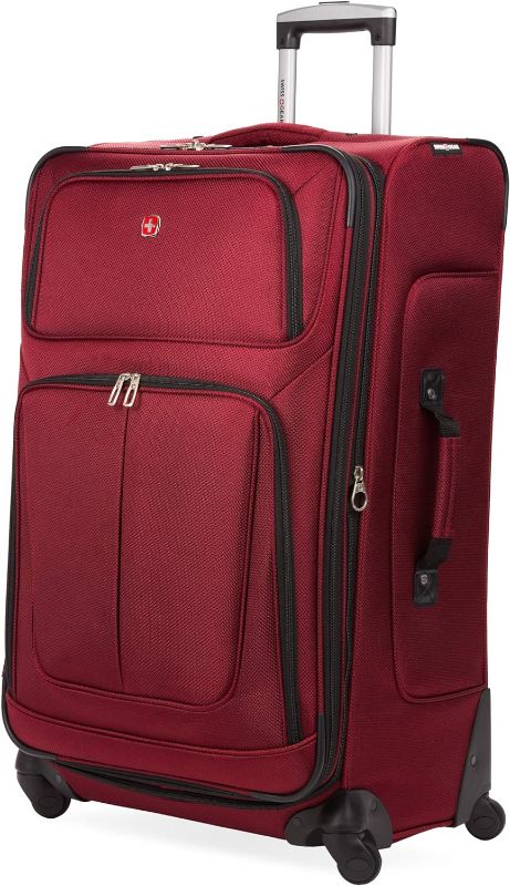 Photo 1 of SwissGear Sion Softside Expandable Roller Luggage, Burgundy, Checked-Large 29-Inch
