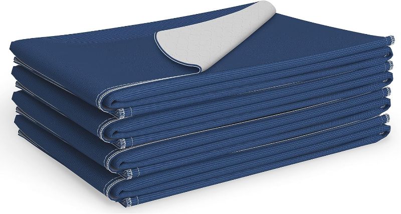 Photo 1 of Medline Sofnit 300, Pack of 4 Large Washable Blue Underpads, 34”x 36” for Use as Reusable Pet Pads, Reusable Bed Pads, Great for Dogs, Cats and Bunnies
