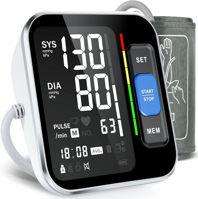 Photo 1 of Blood Pressure Monitors for Home Use Upper Arm, Accurate cuff 8.7”-15.7” Monitor with Large Backlight Display 2 Users 240 Sets Memory & HR Detection, Digital BP Machine with Carrying Case
