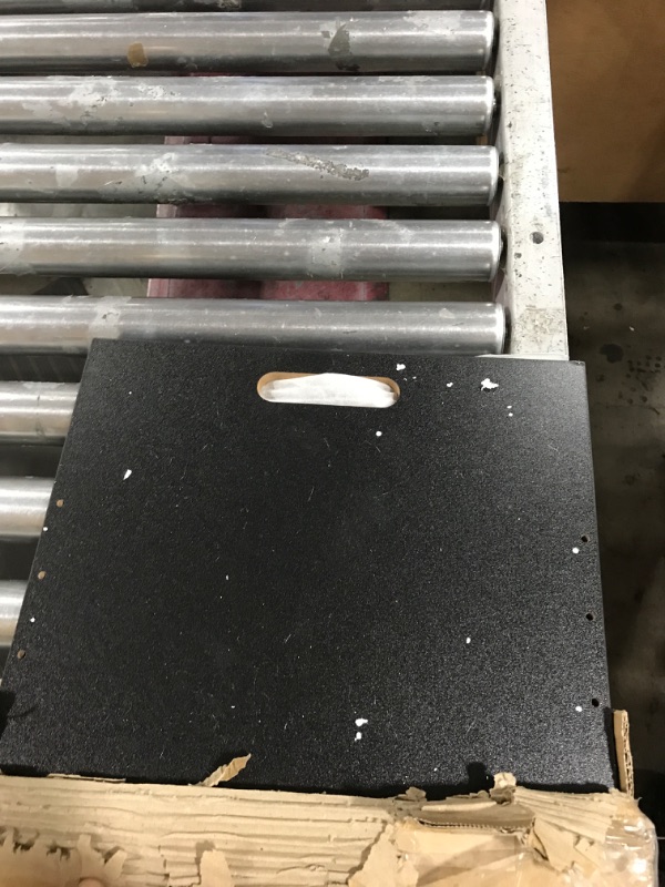 Photo 1 of Atlantic Record Crate – Stackable Vinyl Record Storage Crate with Moist-Resisting Laminated Surface, Holds up to 50 LP Albums Safely, Built-in Carrying Handles for Mobility, PN 96636247 – Black