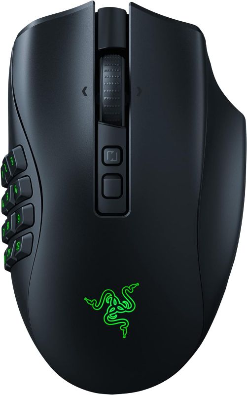 Photo 1 of Razer Naga Pro - Modular Wireless Gaming Mouse with Interchangeable Side Panels (19 + 1 Programmable Buttons, Optical Mouse Switch, 20K DPI Focus+ Optical Sensor, 3 Swappable Side Plates) Black
