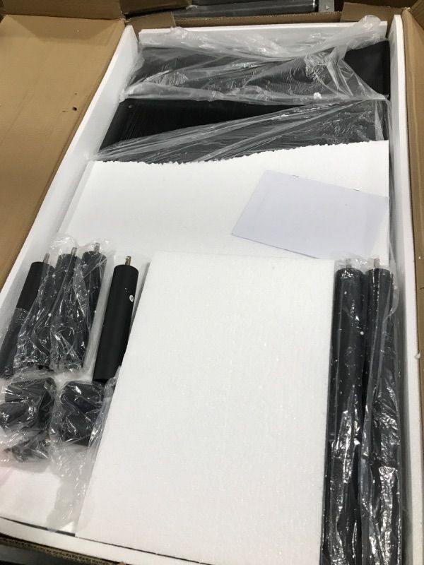 Photo 1 of 2-Tier Simple Coffee Table with Storage Shelf for Small Apartment Living Room,Wood Top Metal Legs Rectangle Modern TV Stand,Black