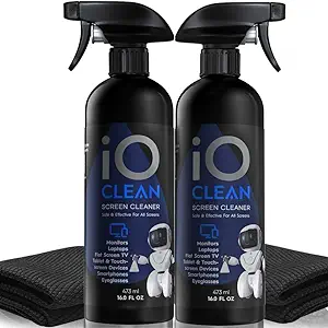 Photo 1 of Screen Cleaner Spray (16oz+16oz) – Large 32oz Kit for LCD LED Matte TVs, Smartphones, iPads, Laptops, Touchscreens, Computer Monitors, Other Electronics – 2 Microfiber Cloths and 4 Sprayers