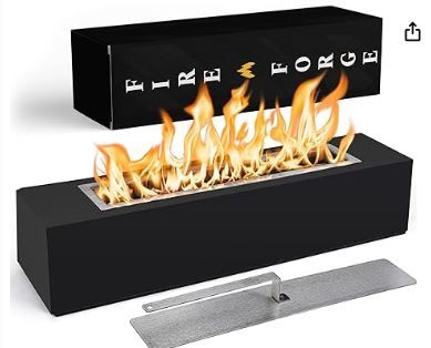 Photo 1 of Indoor Table Top Portable Firepit - Table Top Smokeless Rectangular Concrete Solo Stove, Outdoor Smores Maker Pit Bowl for Room, Mini Smore Fireplace for Patio Bonfire Decor & Marshmallow Roaster