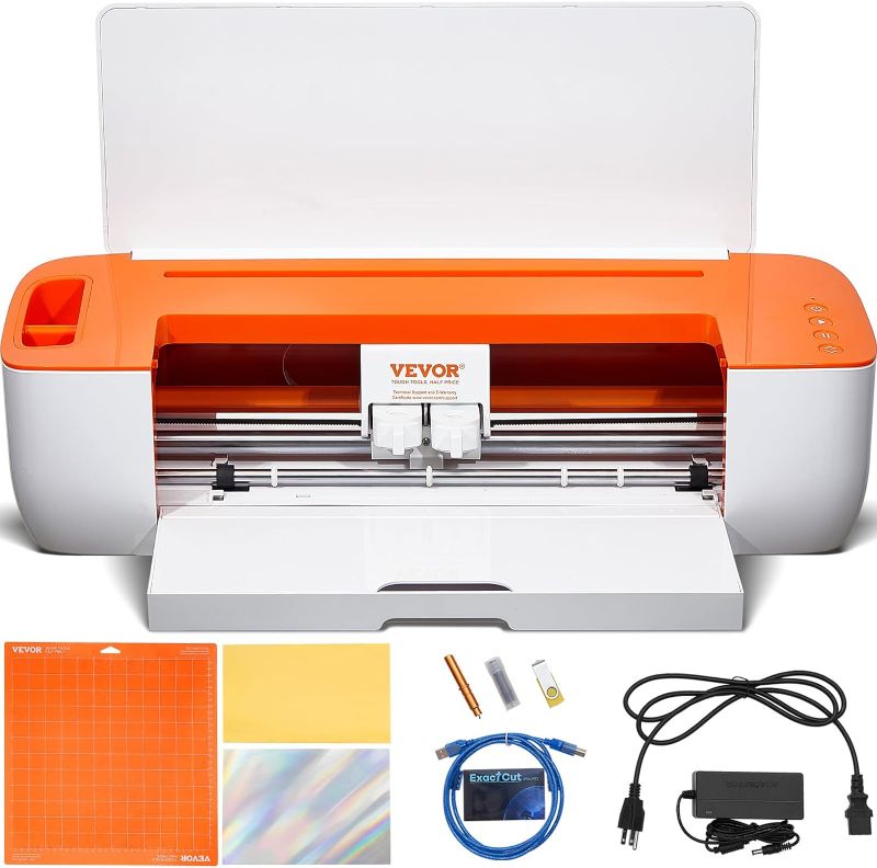 Photo 1 of VEVOR Vinyl Cutter Machine, Bluetooth Connectivity DIY Cutting Machine, Compatible with iOS, Windows, Android, and Mac, Massive Designs Included, for Creating Customized Cards, Home Decor
