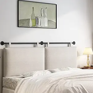 Photo 1 of King Headboard Wall Mounted Headboard King for Bed with Linen Upholstery and Button Tufted Hanging Headboard for Bedroom(Beige, King