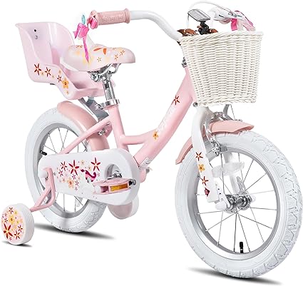 Photo 1 of JOYSTAR Unicorn Girls Bike for 2-9 Years Old Kids, 12 14 16 18 Inch Kids Bike with Training Wheels, Streamers, Basket and Doll Seat, Children Bicycles, Multiple Colors