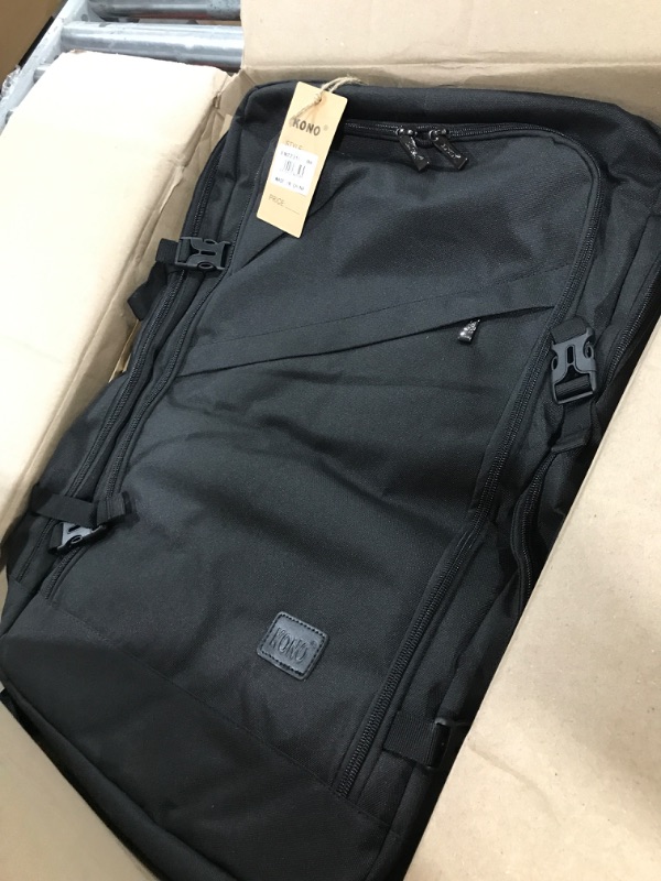 Photo 2 of (Black) Kono Carry on Backpack 55x35x20cm Large Cabin Flight Bag Travel Hand Luggage Shoulder Bag
