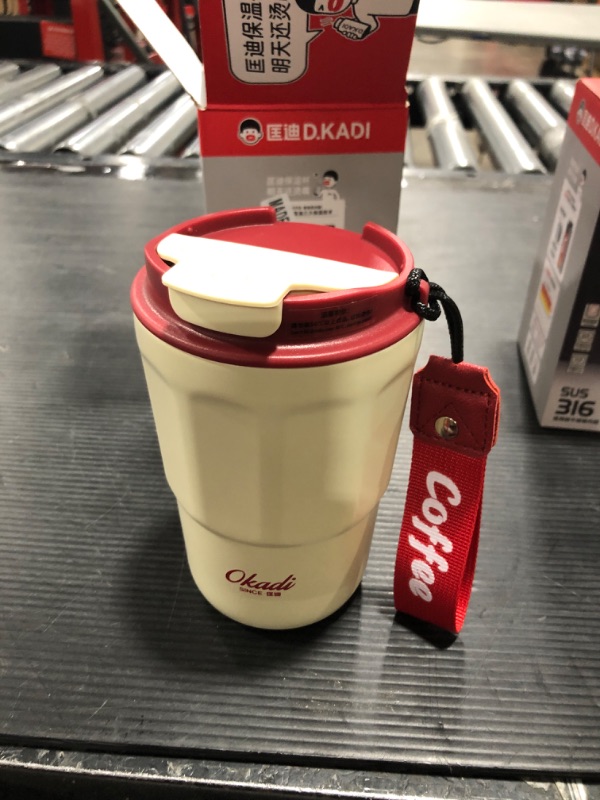 Photo 1 of OKADI 380 ml/500 ml 304 Stainless Steel Screw Lid Thermal Coffee Mug/ Coffee Tumbler / Car Travel Mug with Logo
