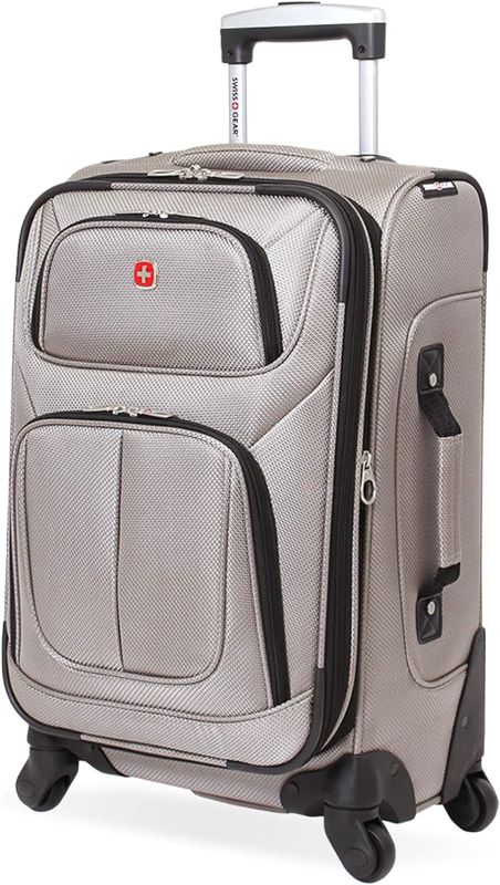 Photo 1 of SwissGear Sion Softside Expandable Roller Luggage, Pewter, Carry-On 21-Inch
