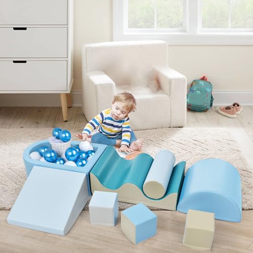 Photo 1 of 8 in 1 Soft Climb and Crawl Foam Playset, Play Equipment Climb and Crawl Playground, Foam Climbing Blocks for Preschools, Toddlers, Kids Crawling and
