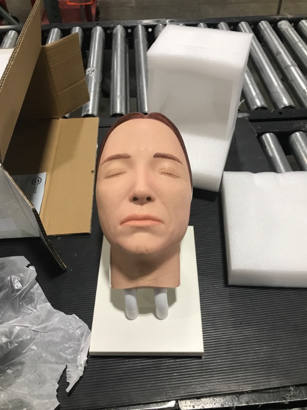 Photo 2 of Silicone Injection Mannequin Face Training Model, Makeup Head Model with Common Facial Issues for Micro-Plastic Teaching and Injection Training to Aestheticians, Plastic Surgeons