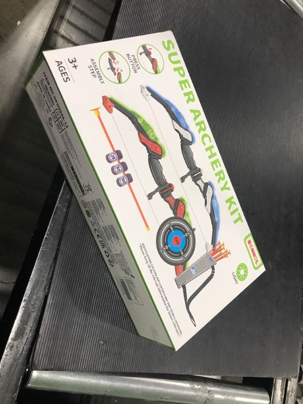 Photo 1 of 2 Pack Set Bow and Arrow Archery Toy for Kids, LED Light Up with 20 Suction Cup Arrows Target & Quiver, Outdoor Toys Kids Boys Girls Ages 3-12 Years Old
