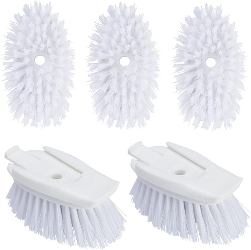 Photo 1 of Dish Brush Refill Head Compatible with OXO Good Grips Soap Dispensing Dish Brush, 5 Nylon Brush Head Refills, Dish Scrub Brush Head Replacement, Scrubber Brush Replace Head for Home Kitchen
