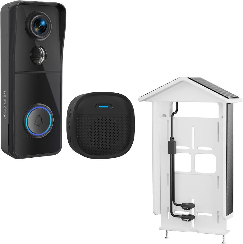 Photo 1 of MUBVIEW Doorbell Camera Wireless with Chime, Video Doorbell - No Subscription, Voice Changer, Motion Zones, 1080HD, PIR Human Detection, 2.4Ghz WiFi, Battery-Powered Smart Doorbell 