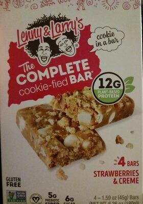 Photo 1 of Lenny & Larry S the Complete Cookie-Fied Bar Strawberries & Creme 4 Ct
