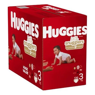 Photo 1 of Huggies Little Snugglers Diapers Huge Pack - Size 3 (136ct)
