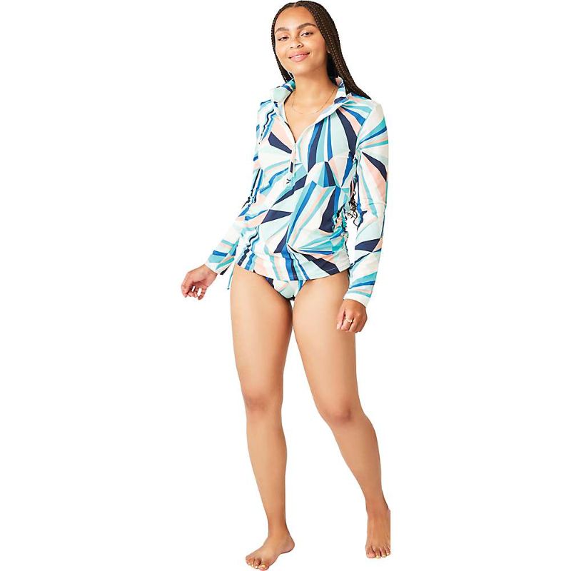 Photo 1 of Carve Designs Women's Cruz Rash Guard - Small - Kaleidoscope
