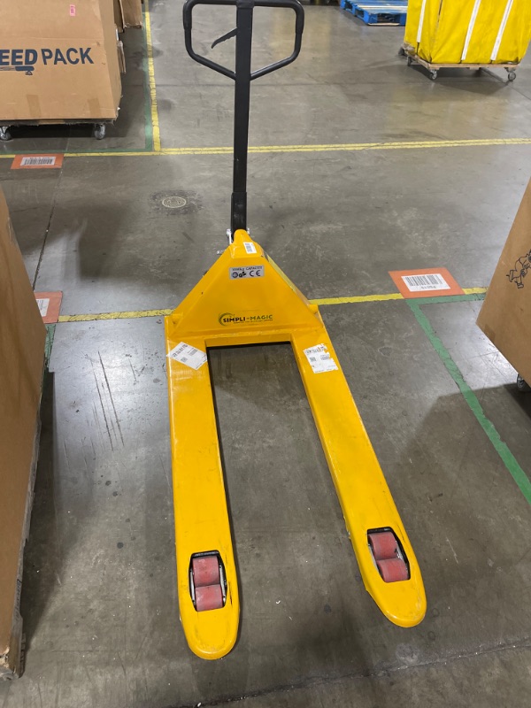 Photo 2 of Manual Pallet Jack Truck, Industrial Hand Pallet Truck 48" Lx21'' W Forks 5500lbs Capacity 48" Lx21''-5500LBS