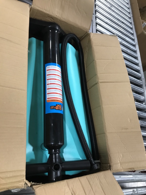 Photo 1 of Inflatable Floating Dock Air Dock Platform Floating Island Raft with None-Slip Surface for Pool Beach Ocean 5 × 6 ft Green