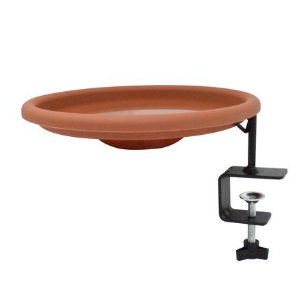 Photo 1 of \Deck Mounted Songbird Spa with Lightweight Detachable Unheated Polypro Bird Bath Bowl and Heavy Duty Sturdy Clamp
