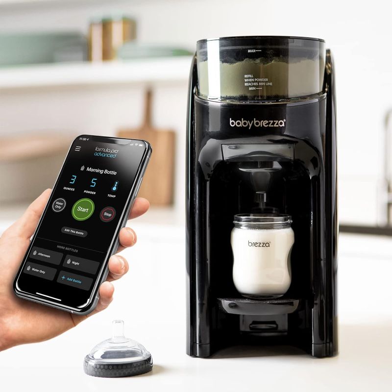 Photo 1 of Baby Brezza Formula Pro Advanced WiFi Formula Dispenser - Automatically Mix a Warm Formula Bottle From Your Phone Instantly – Easily Make Bottle With Automatic Powder Blending Machine, Black