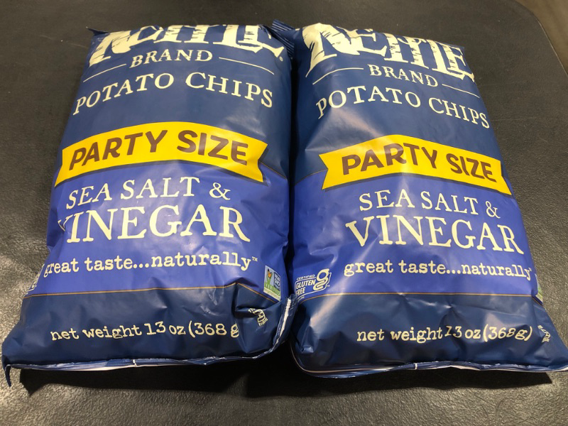 Photo 1 of Kettle Brand Potato Chips Sea Salt & Vinegar Kettle Chips, 13 Oz (Pack of 2) est date 07/16/2024