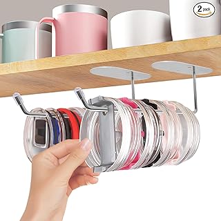 Photo 1 of 2 PCS-Tumbler Lid Organizer, Cup Lid Holder for Kitchen Cabinets, Space-Saving Design Cup Lid Organize, Holds Multiple Lids, Tumbler Organizer for Stanley/Yeti/Simple Modern Tumbler Lids