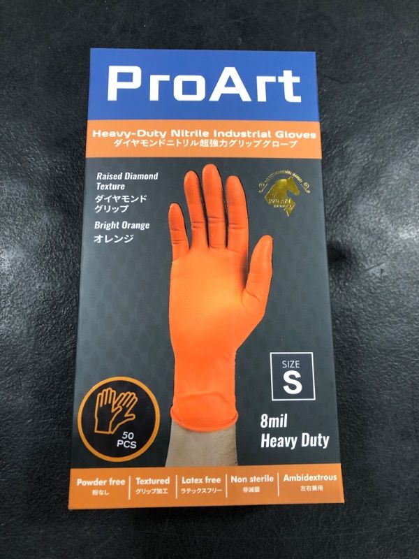 Photo 1 of proart Heavy Duty Nitrile Gloves size Small