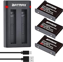 Photo 1 of Batmax 3Pcs 1800mAh Battery + Rapid Dual USB Charger for Insta360 ONE X3 Camera (Not Waterproof)