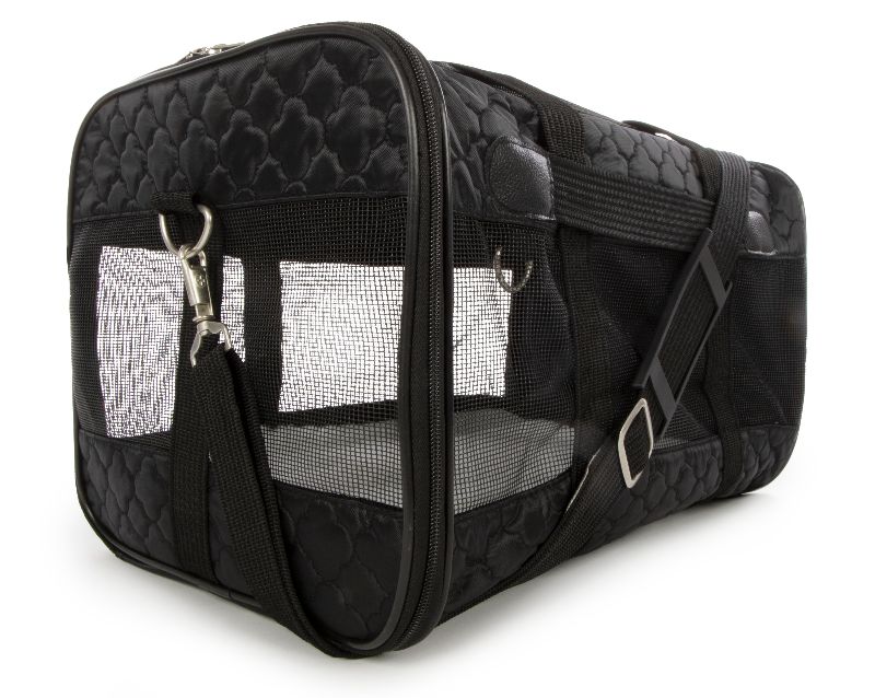 Photo 1 of  Sherpa Travel Original Deluxe Airline Approved Pet Carrier - Black Lattice Stitching Large 