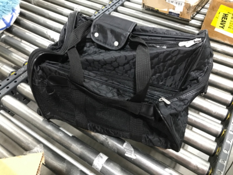 Photo 2 of  Sherpa Travel Original Deluxe Airline Approved Pet Carrier - Black Lattice Stitching Large 