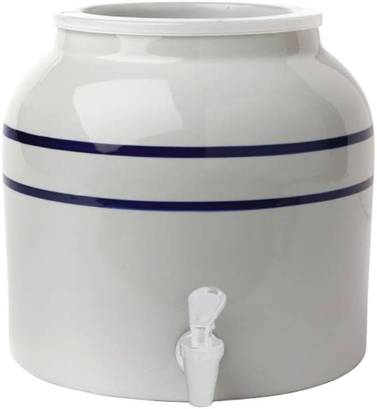 Photo 1 of New Wave Enviro Products Porcelain Water Dispenser, Cobalt Blue , 2.2 Gallon Classic Cobalt Porcelain Dispenser