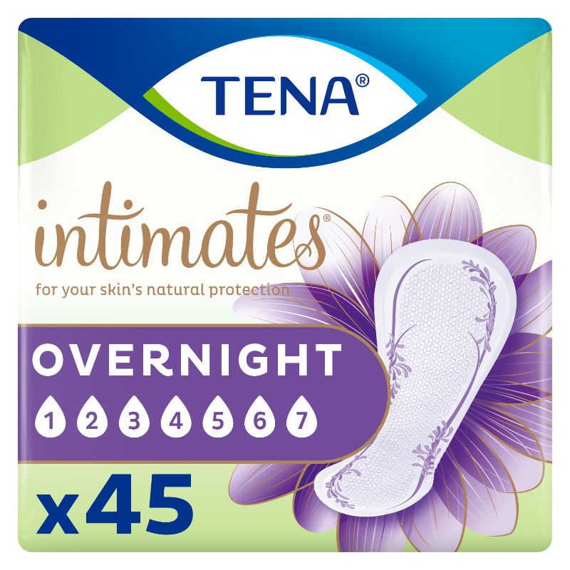 Photo 1 of  TENA Intimates Bladder Control & Postpartum for Women Incontinence Pads - Overnight Absorbency - Extra Coverage - 45ct 