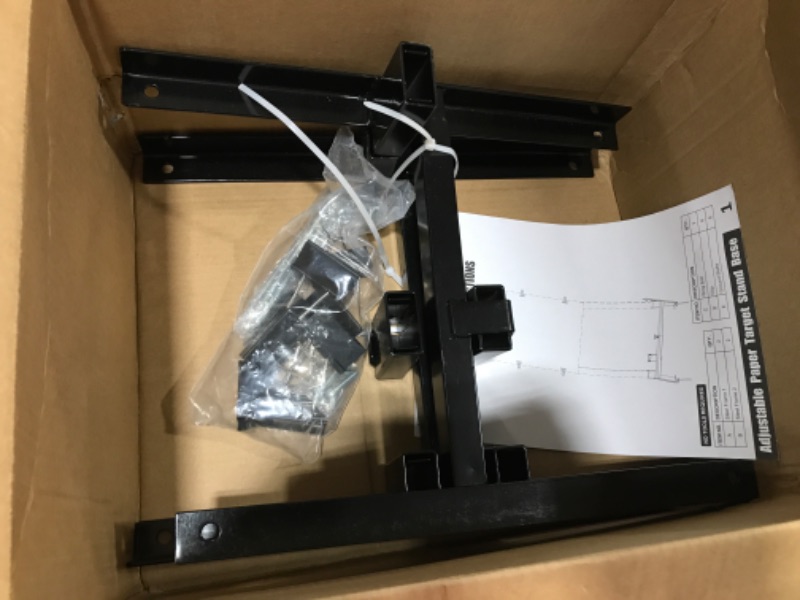 Photo 1 of Highwild Adjustable Target Stand Base for Paper Shooting Targets Cardboard - H Shape - USPSA/IPSC - IDPA Practice - Upgraded Version (2 Pack)