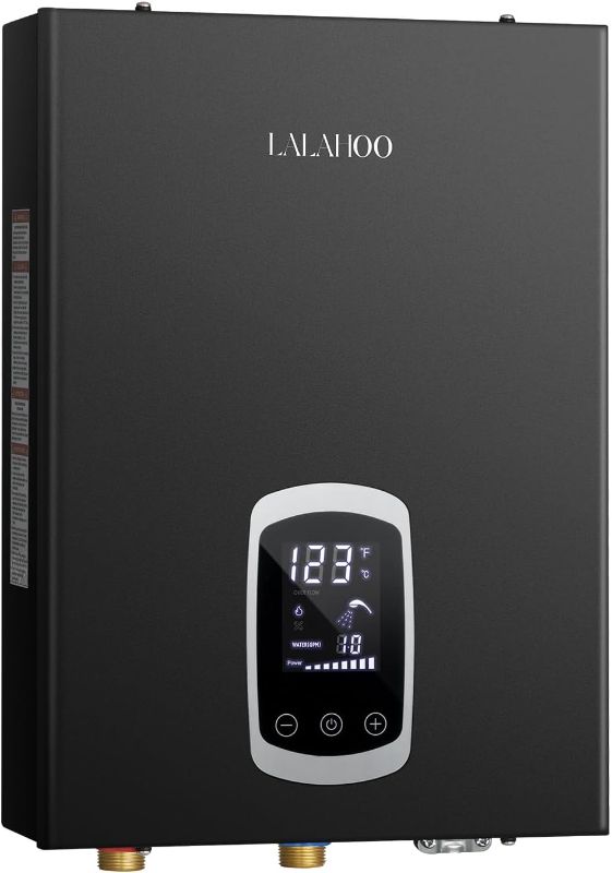 Photo 1 of Tankless Water Heater Electric, Electric Water Heater 18kW 240V,Self Modulates to Save Energy Use Tankless Water Heater,Black Water Heater for Shower with LED Display,Instant Hot Water Heater
