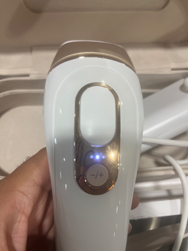 Photo 2 of Braun IPL Silk·expert Pro 5 PL5347 Latest Generation IPL for Women and Men, At-Home Hair Removal System, White and Gold, with Wide Head and Two Precision Heads ---- RAZOR NOT INCLUDED