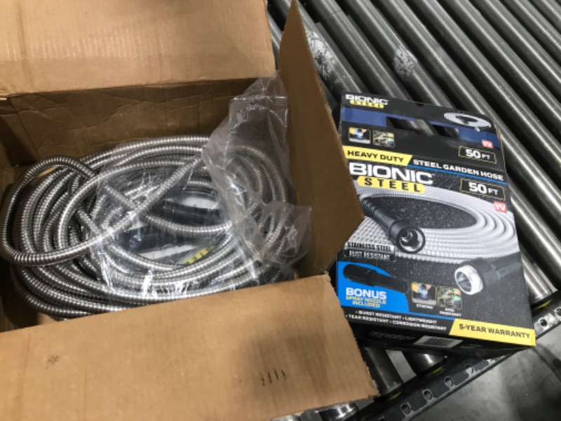 Photo 1 of  5/8 in. Dia. X 50 Ft. Heavy-Duty Stainless Steel Garden Hose 
